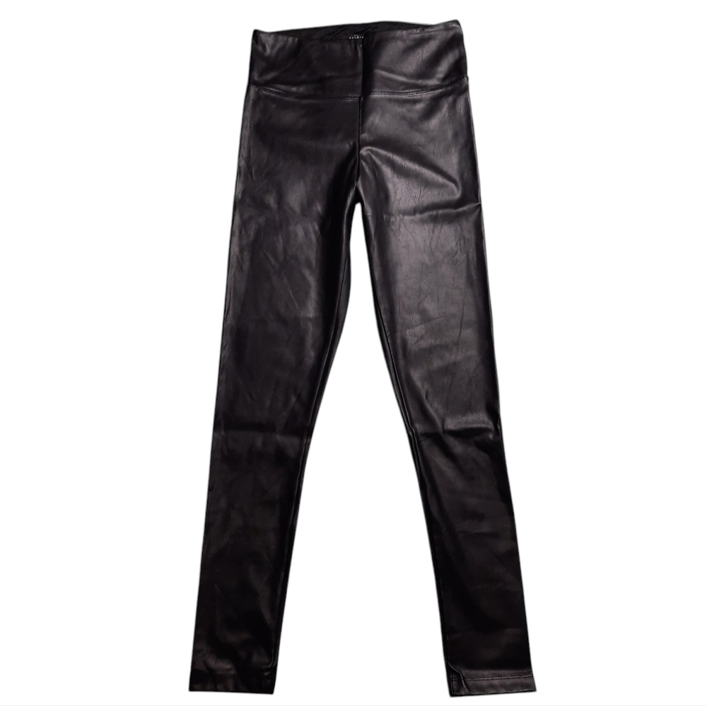 21 Saints Black Faux Leather High Rise Legging SZ S